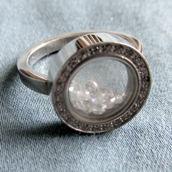 Tocara Joyce Stainless Steel DiAmi-Diamond Ring - Picture 3 of 6